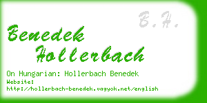 benedek hollerbach business card